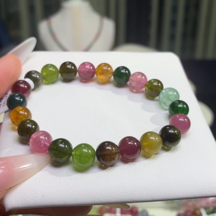 未镶嵌碧玺手链天然碧玺8.8