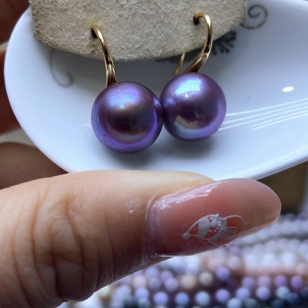 淡水珍珠耳饰银S925镶嵌