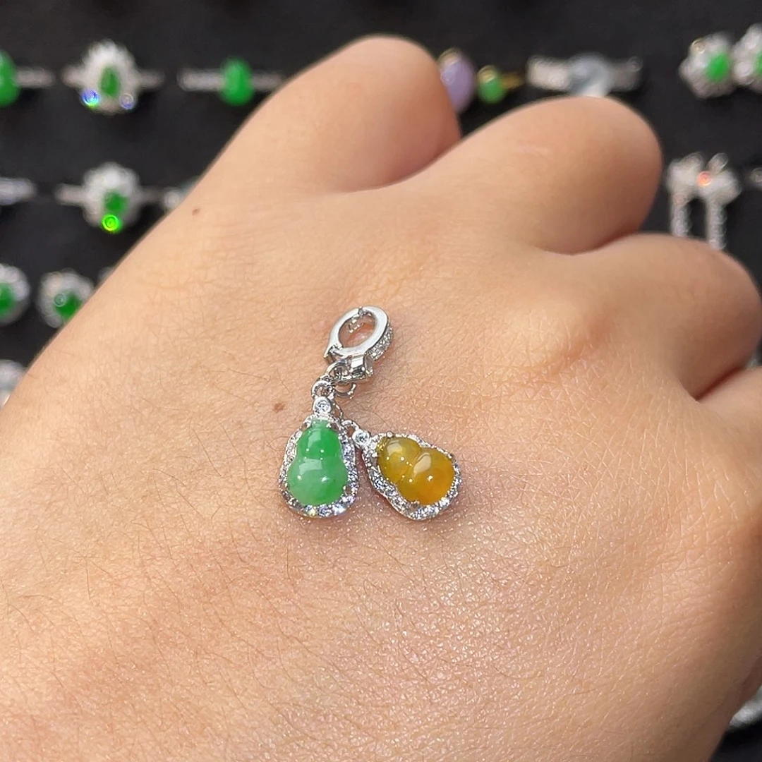 翡翠银S925镶嵌颈饰