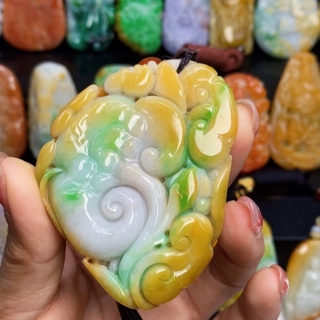 定制翡翠未镶嵌翡翠A货一物一证福利款手把