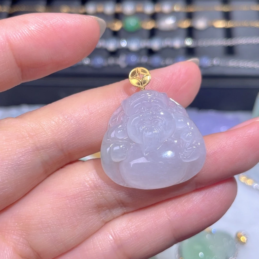 颈饰18K金镶嵌翡翠翡翠