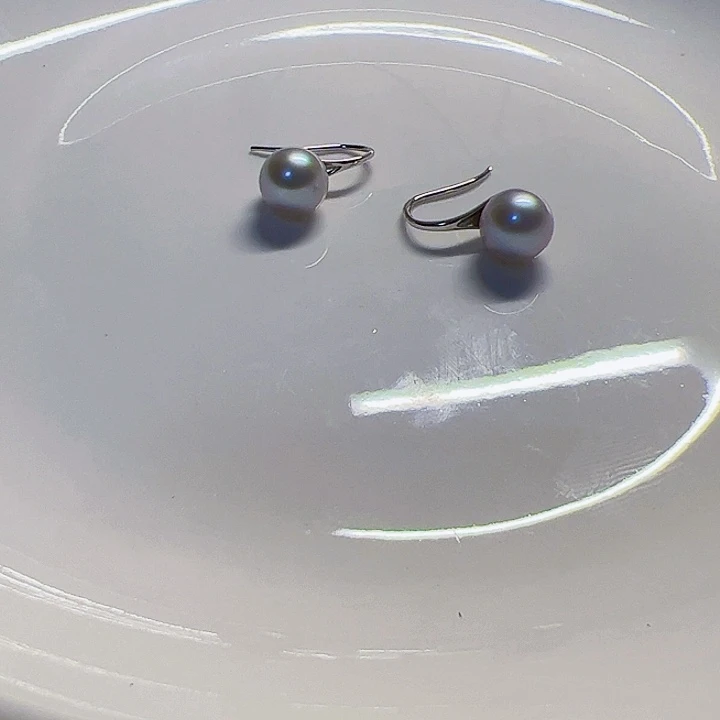 海水珍珠耳饰银S925镶嵌