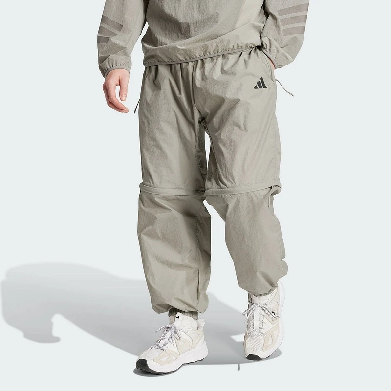 Adidas阿迪达斯2025男士梭织运动经典可拆卸束脚长裤JF3262