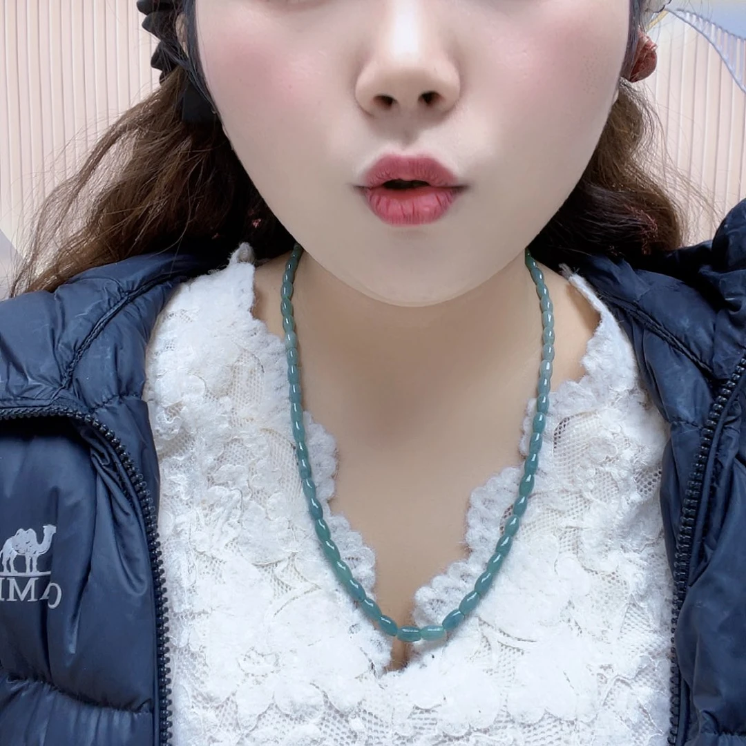 翡翠未镶嵌颈饰项链