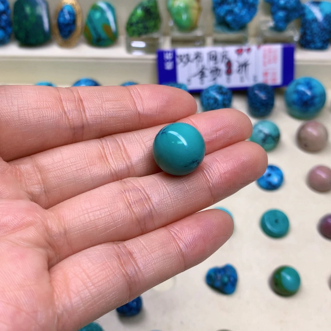 绿松石未镶嵌三彩随行