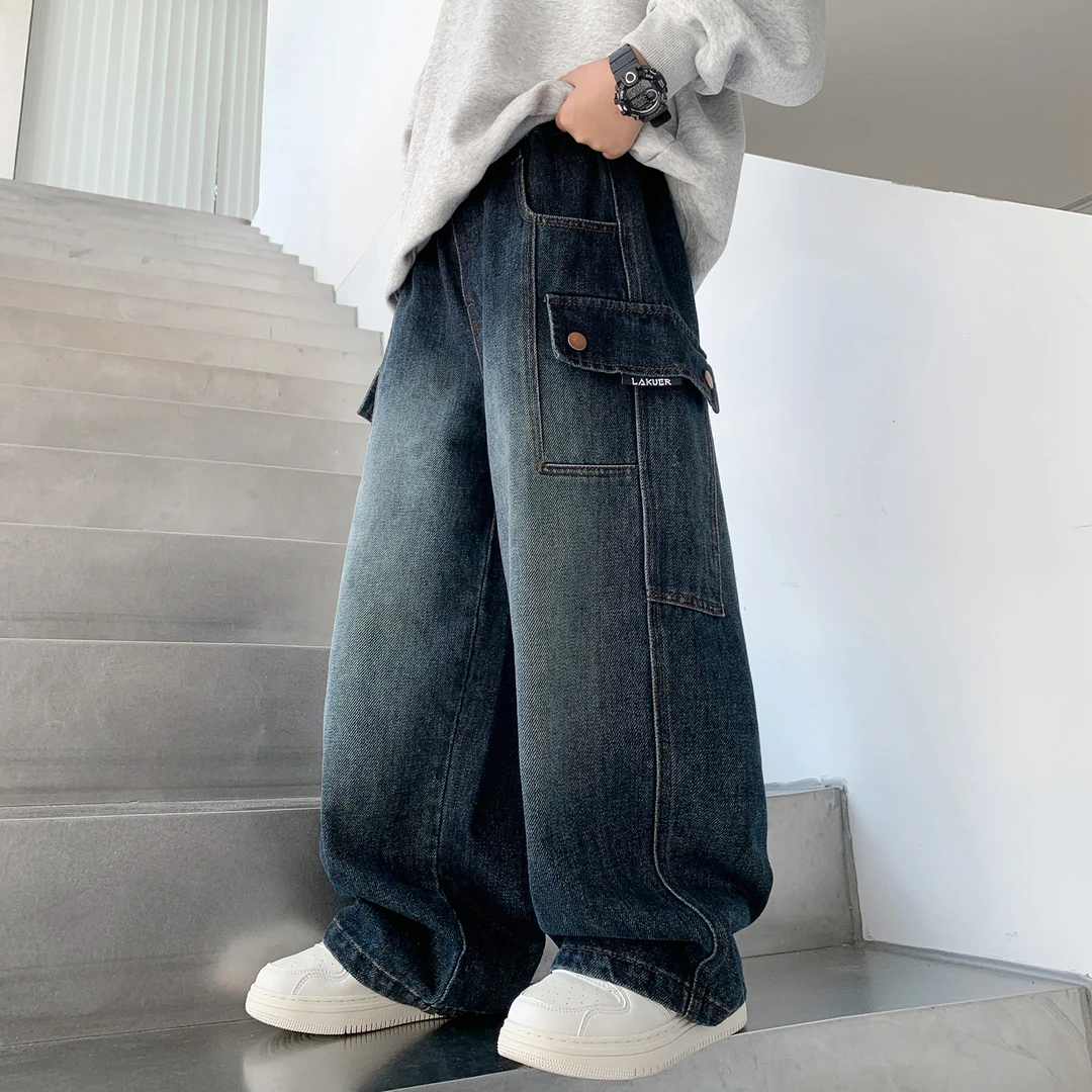 儿童装男童秋装裤子2025新款中大童男孩秋季牛仔裤休闲长裤春秋款