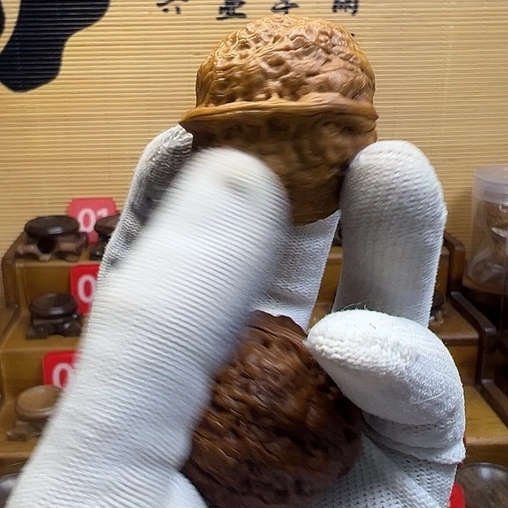 把件文玩核桃金丝绣球1号