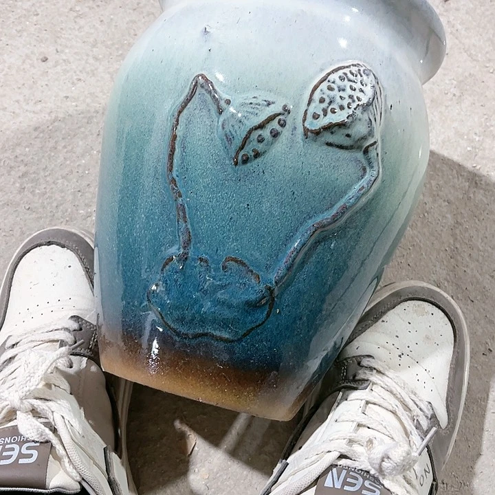 红陶口径21高度27一只小瑕疵