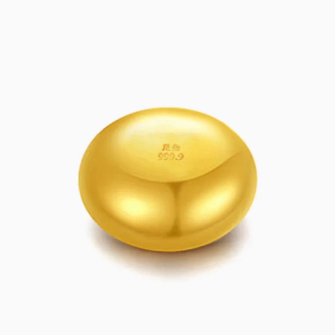 【北京黄金】吉利豆1g足金小金豆时尚黄金赞金豆子