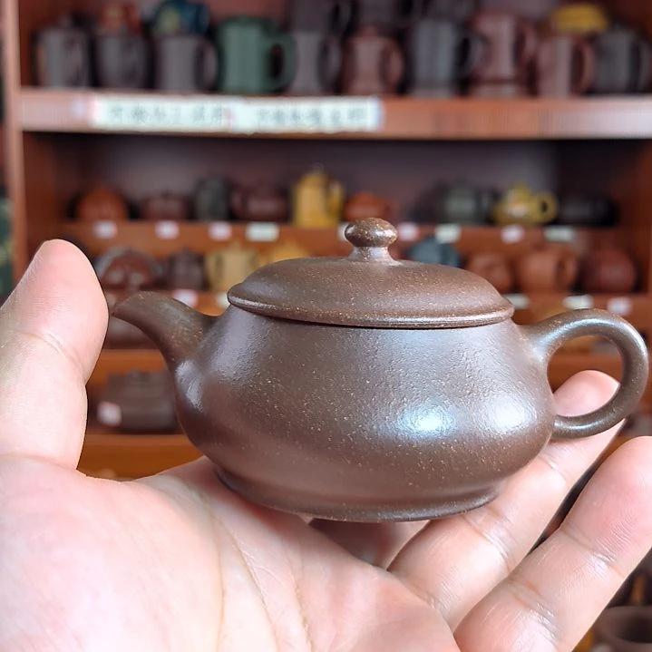 紫砂原矿紫砂老紫泥明炉