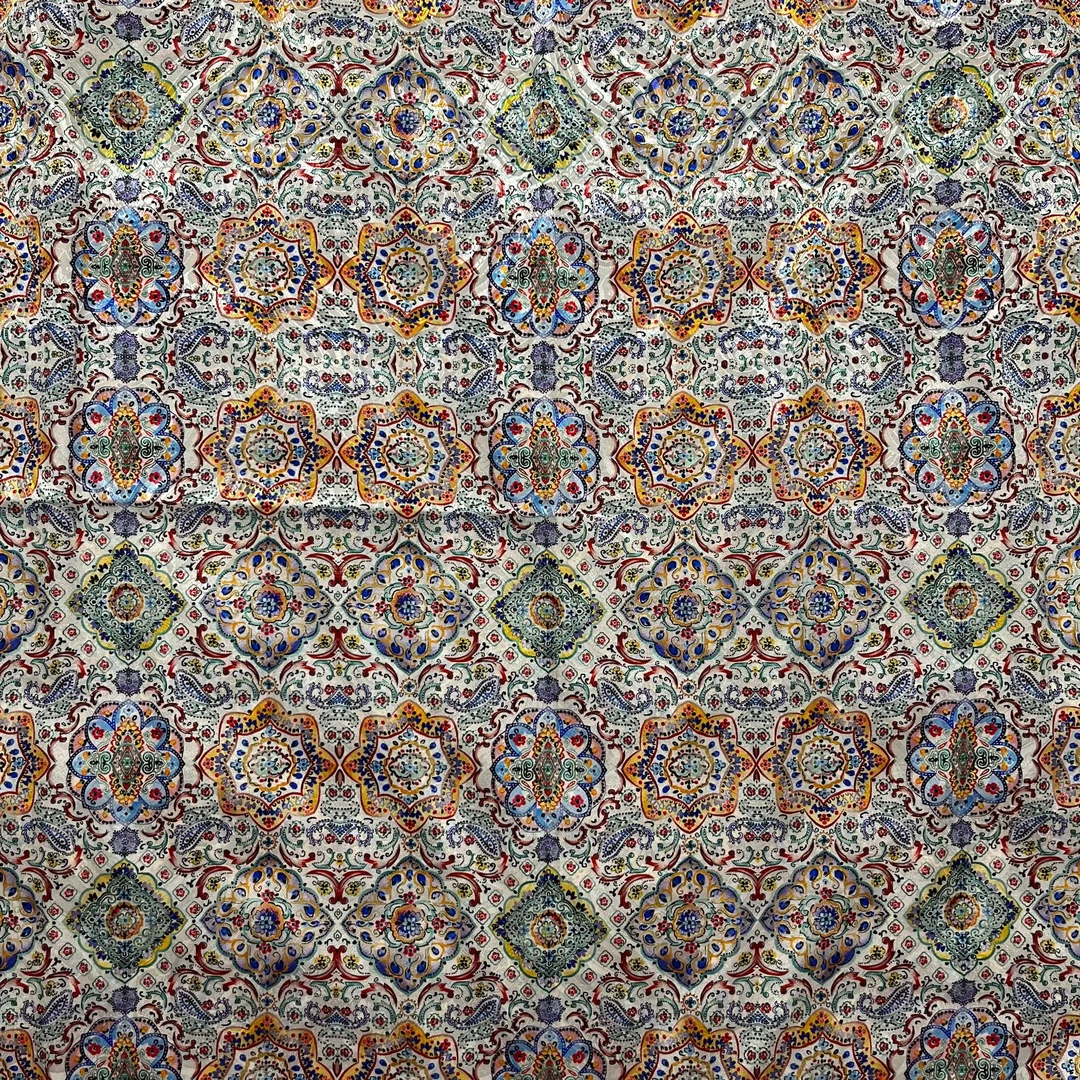 【宝象花】龙鳞纹手工卷边70*70方巾女士丝巾装饰民族风女双面戴 女