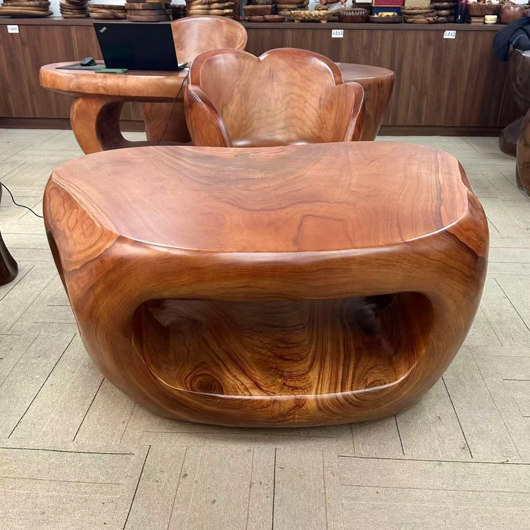 122*85*58尺寸香樟创意茶桌