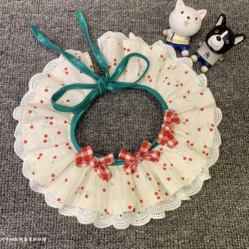 狗狗猫咪口水巾宠物围巾大中小型犬围嘴宠物饰品项链项圈铃狗领结