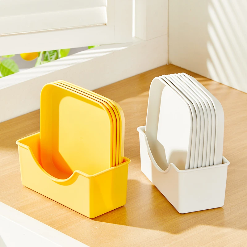 优勤吐骨盘家用餐桌骨碟精致轻奢塑料鱼骨盘水果零食碟带底座盘碟