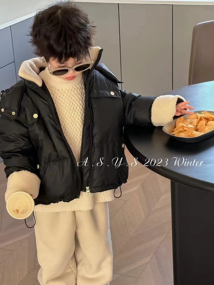 Y-N742女宝新款洋气白搭短款棉服