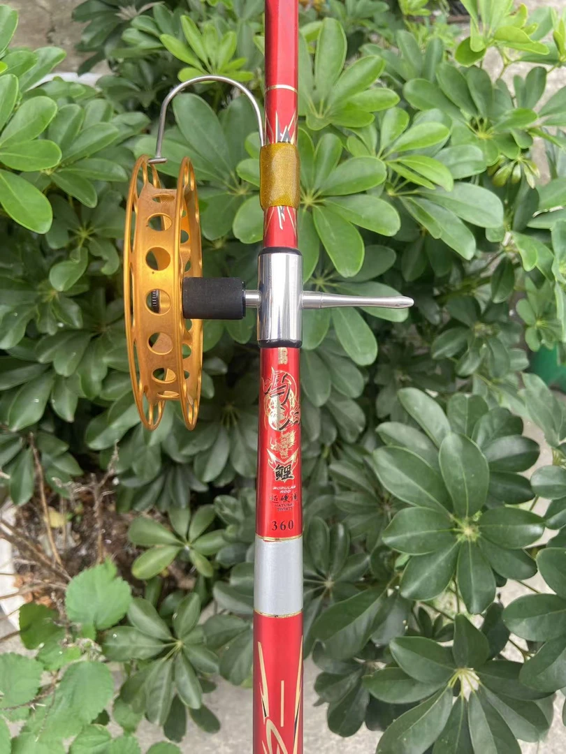 遵义老夏渔具《幻彩盘车溪流竿》纯手工打造全富士导环冷月溪流竿