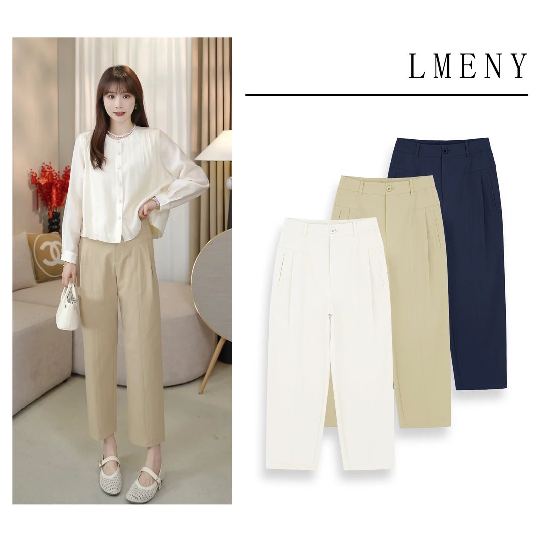 LMENY冰氧裤！凉感藏兜易打理显瘦九分裤25AK028