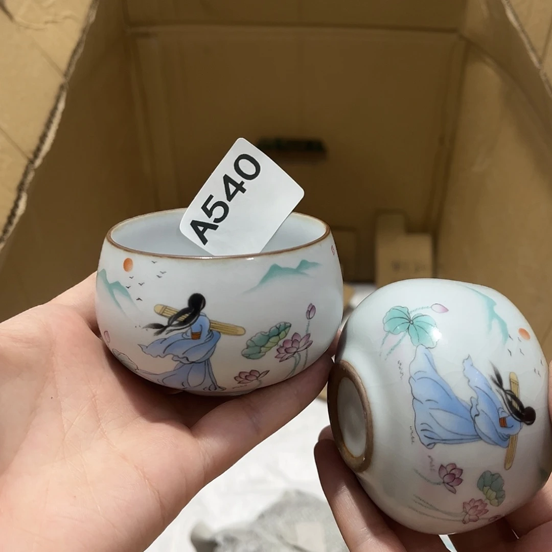 瓷片茶摆件工艺品摆件666