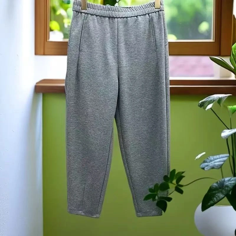 25009新款高腰宽松经典简约时尚显瘦女哈伦裤