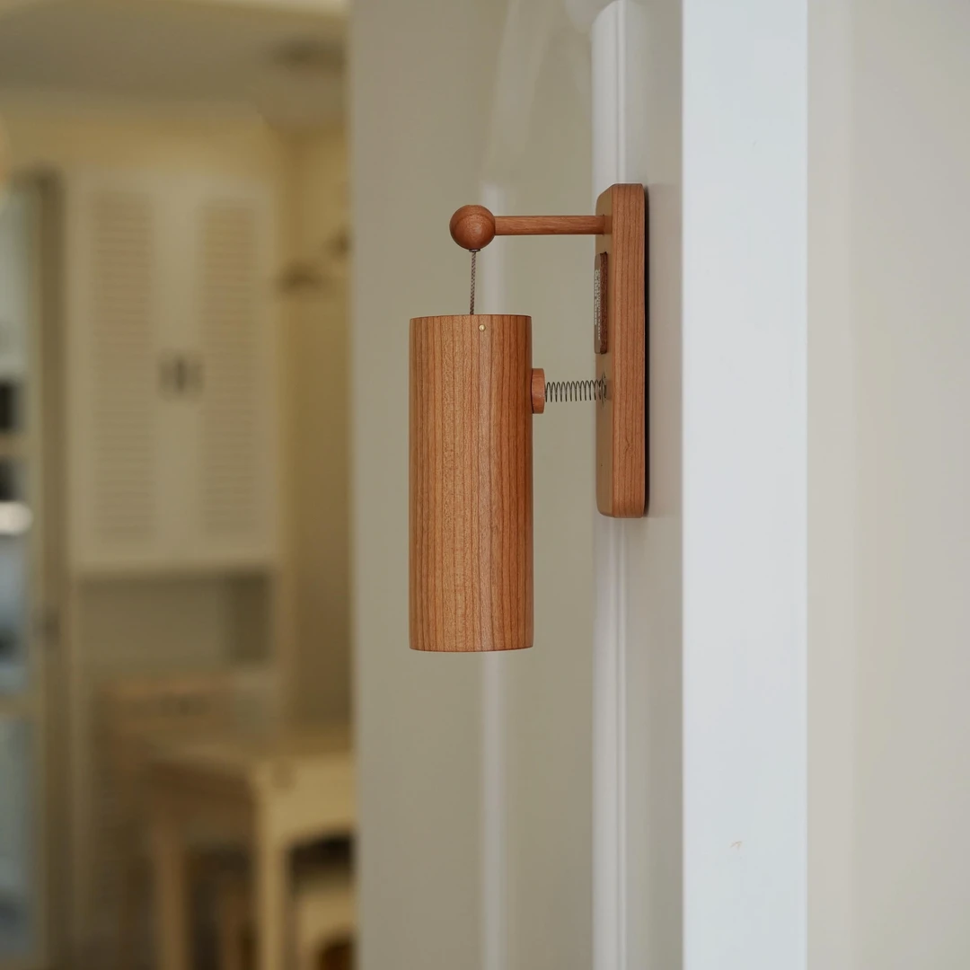 风之诗和弦门铃竹制庭院铃铛新中式店铺入户提醒黏贴提醒生日礼物