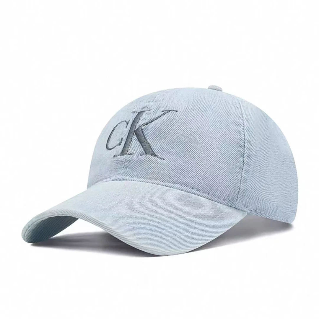 美国CK帽子JENNIE同款字母刺绣休闲鸭舌帽加大钓鱼百搭牛仔棒球帽