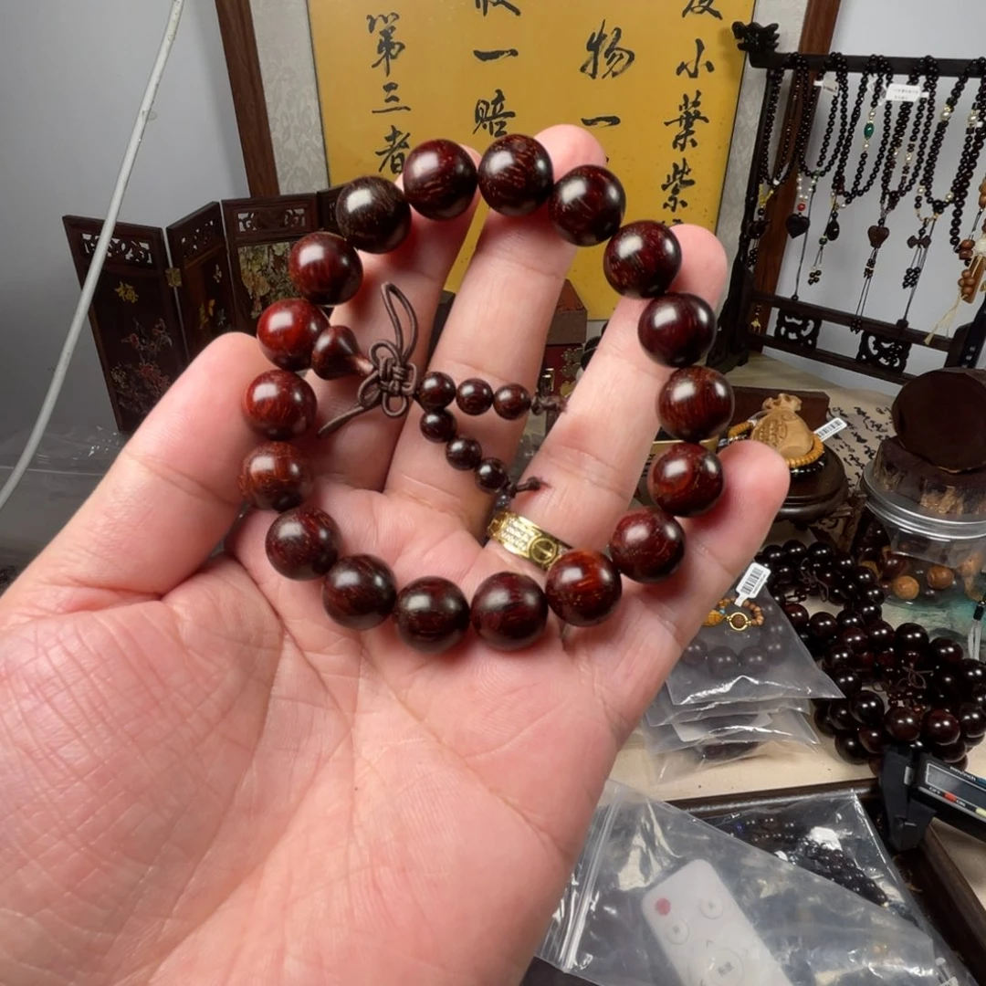晓***丰檀香木手串/手链印度小叶紫檀12圆珠