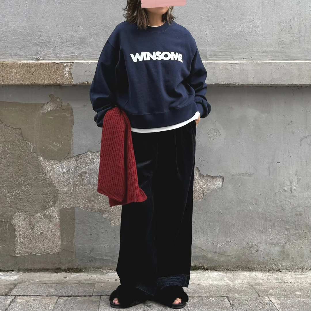 复古秋冬字母印花卫衣三色入