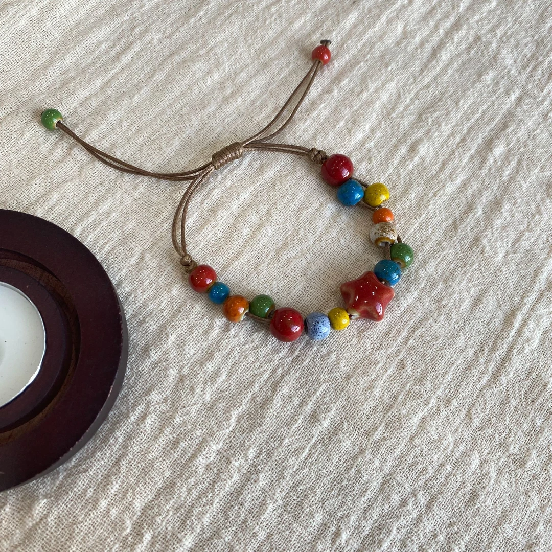 合金陶瓷手链 陶瓷手串手链单圈景德镇陶瓷合金微瑕3