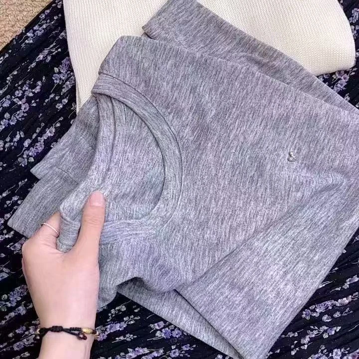 【赠运费补贴】爱心~天丝羊毛新款百搭夏季圆领时尚短袖休闲