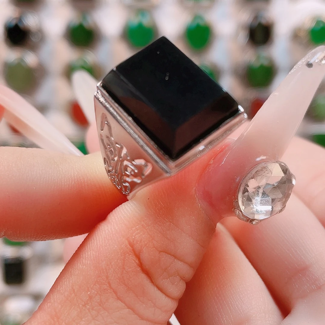 *****和田玉银S925镶嵌戒指