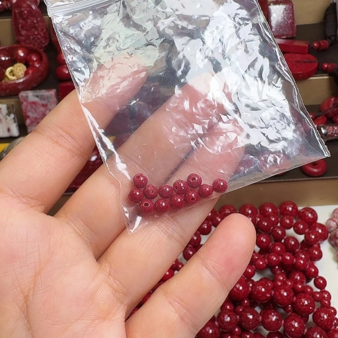 天然辰砂天然晶体卡式弹珠