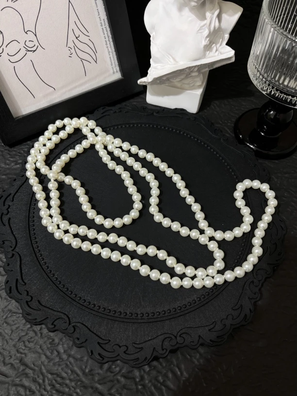 钛钢项链 LARVINA毛衣链 复古几层项链