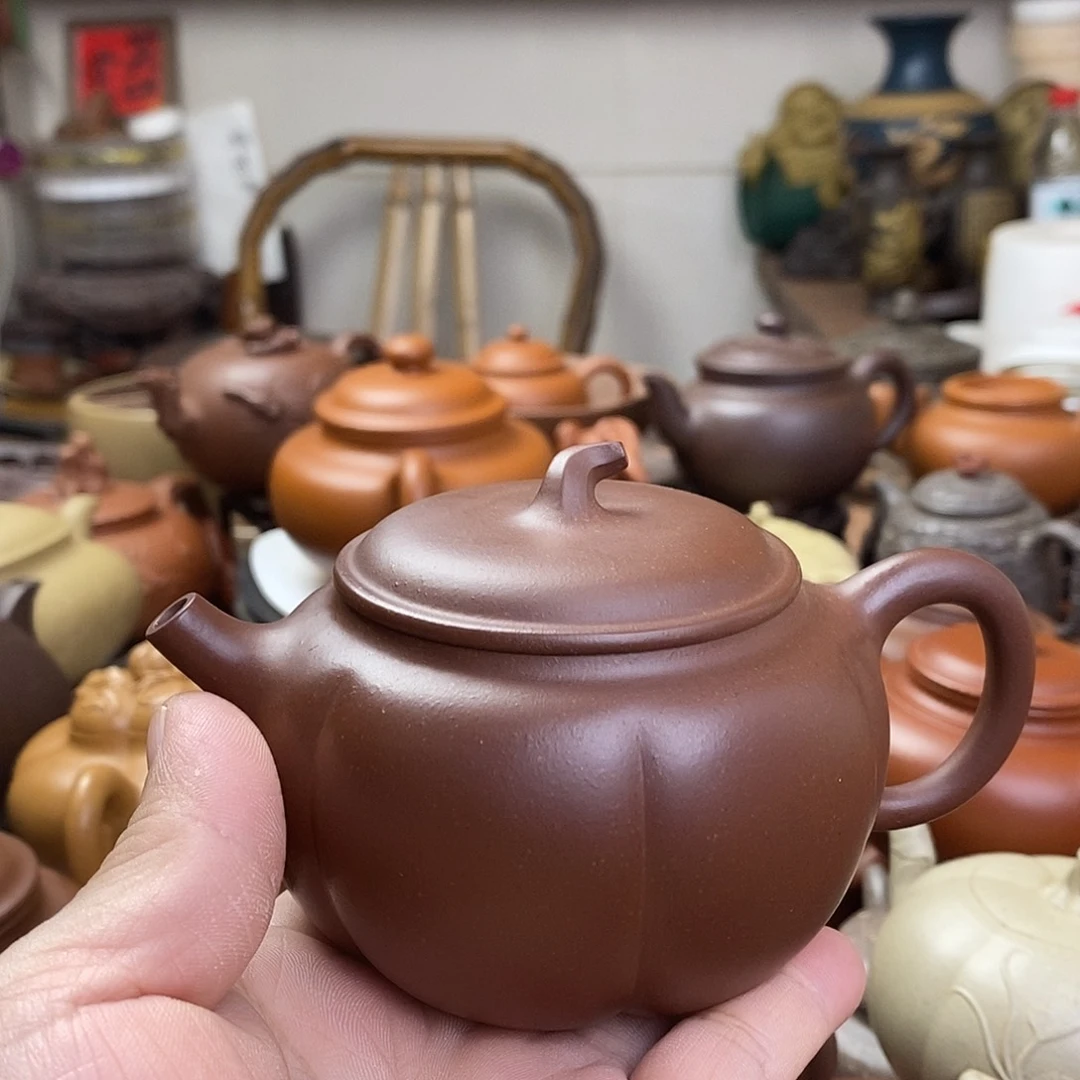 阳***哥茶壶朱泥原矿紫砂