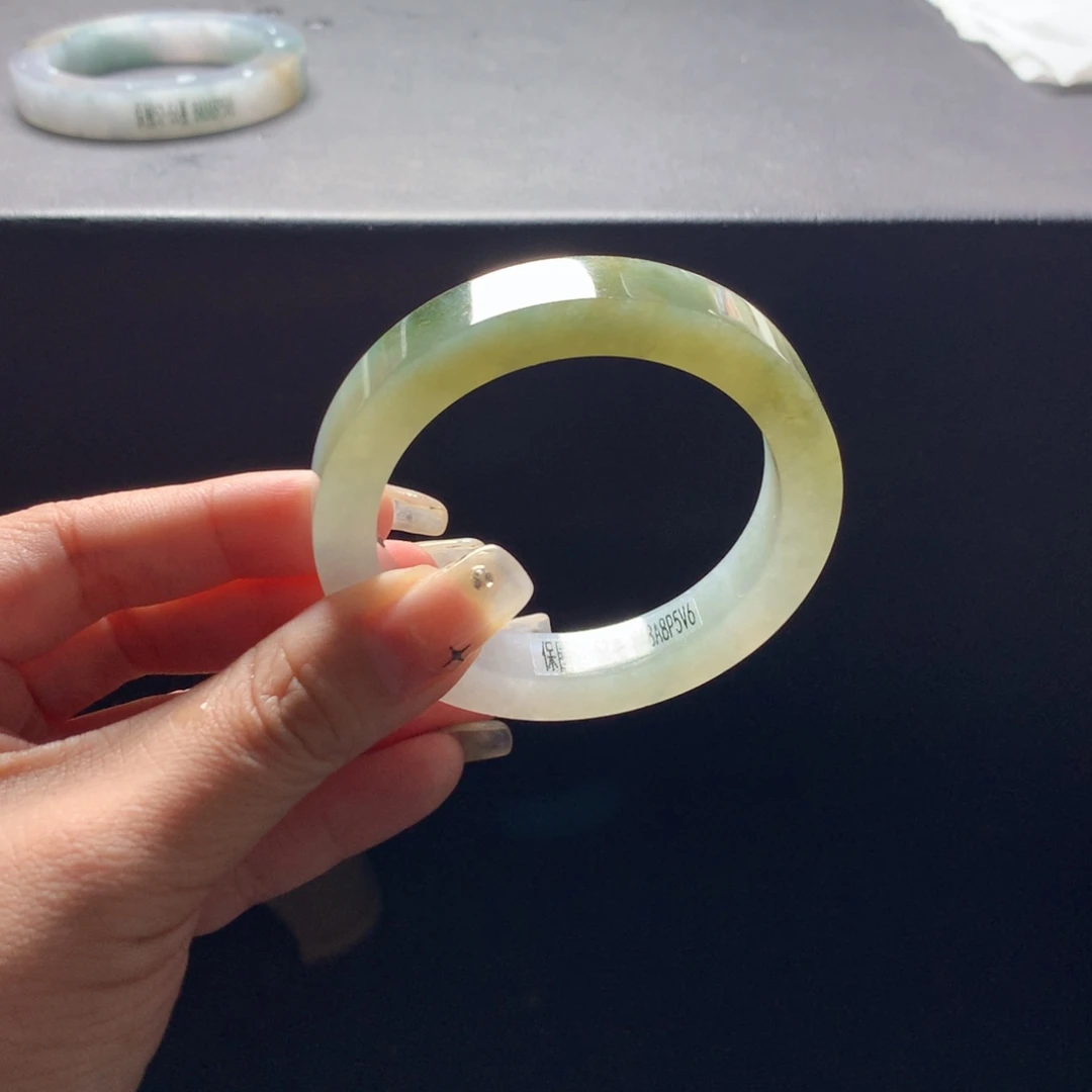 未镶嵌手镯定制翡翠52_53