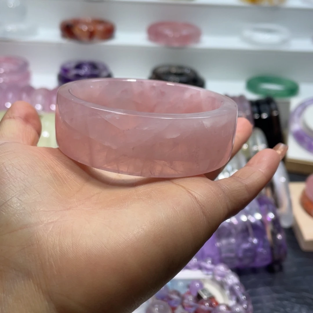 水晶手镯59.6圈口6号未镶嵌