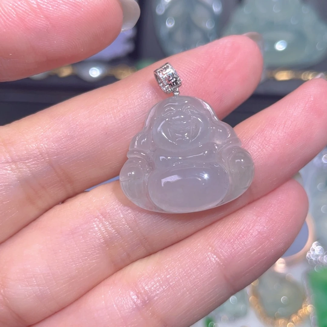 颈饰18K金镶嵌翡翠翡翠