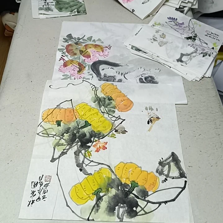 国画牛*王国画花鸟花鸟国画