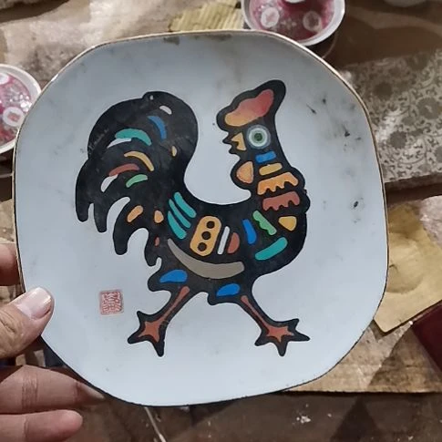 摆件，烧制问题属于正常的1号。直径18