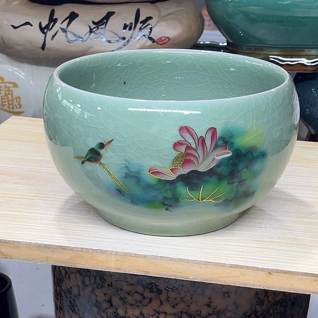 陶瓷绿植多肉微瑕花盆口径18*11.5无孔