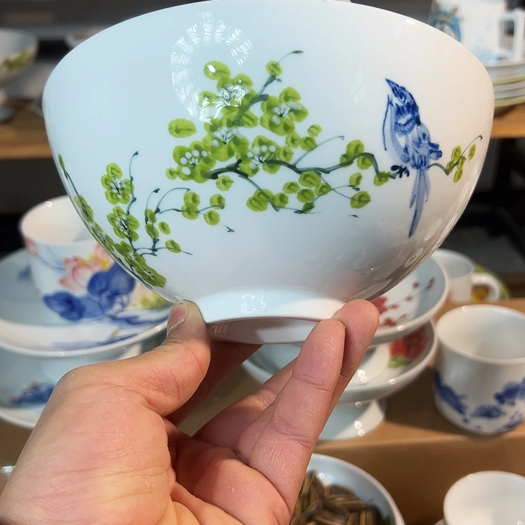 陶瓷景德镇高温釉下陶瓷7寸面碗