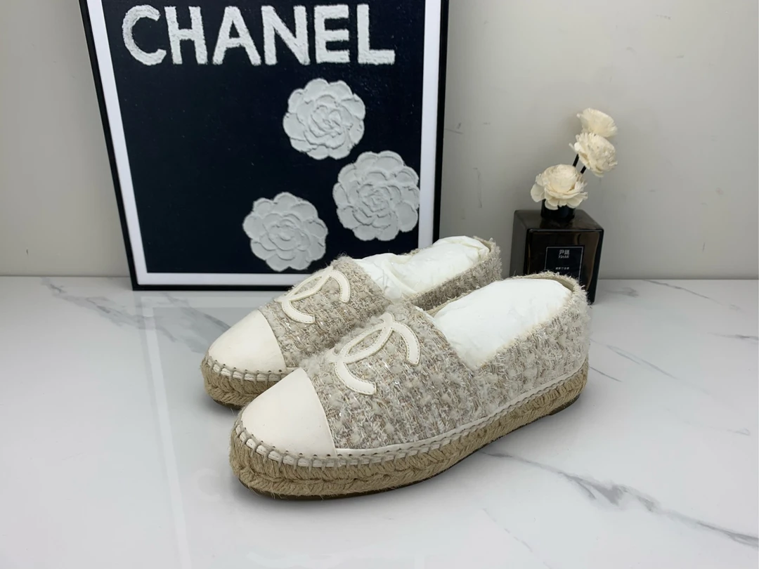 99新 Chanel/香奈儿 小香风渔夫鞋 36码/nn00251