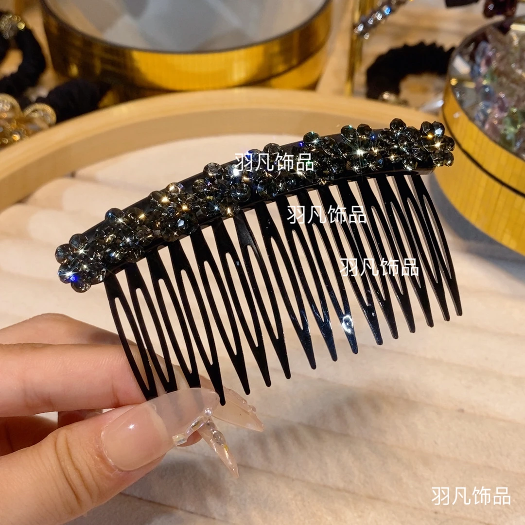 羽凡原创2568女边夹百搭发夹日韩复古/宫廷顶夹甜美黑色气质