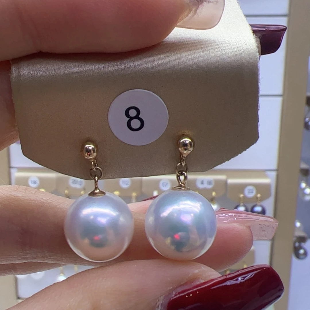 淡水珍珠耳饰银S925镶嵌