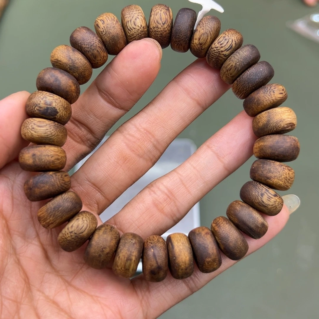 手串沉香张勺子算盘珠卡1.4/17g