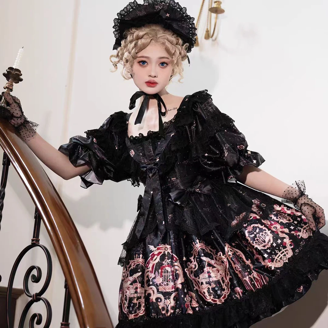 蔷薇废墟原创2025星奏回廊Lolita洛丽塔JSK吊带裙连衣裙现货秒发