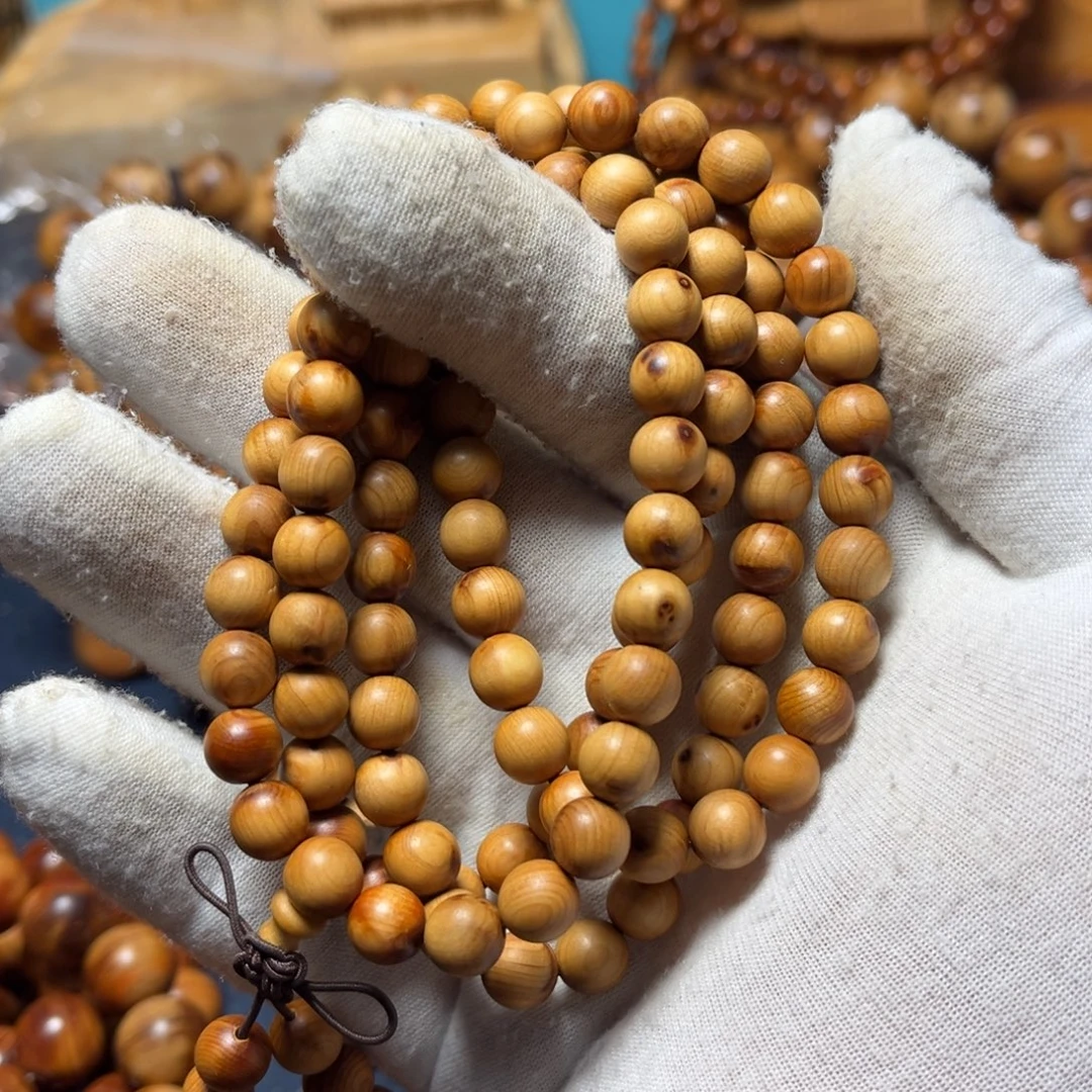 柏木（崖柏）手串/手链0.8尺寸的留疤料108高油高密