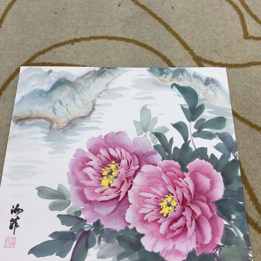 国画曹海飞斗方李欣主播