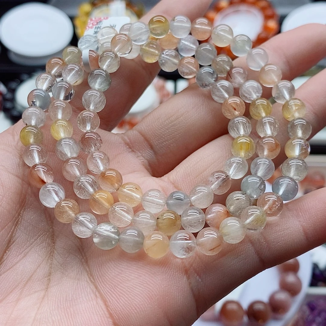 未镶嵌手串水晶兔毛