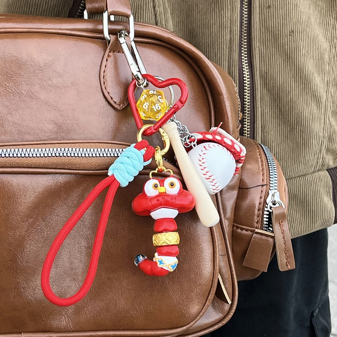 2025蛇年腰缠万贯赚钱可爱蛇原创包包钥匙挂件本命年礼物挂件装饰