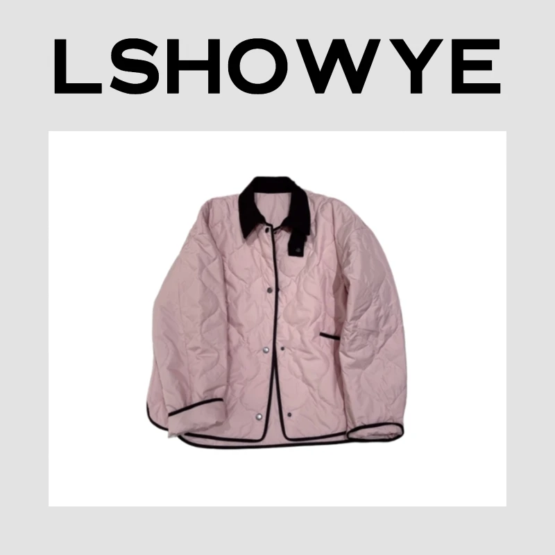 LSHOWYE｜翻领撞色休闲棉服YX-9660